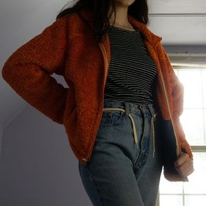 Vintage Orange Fleece L.L. Bean Coat